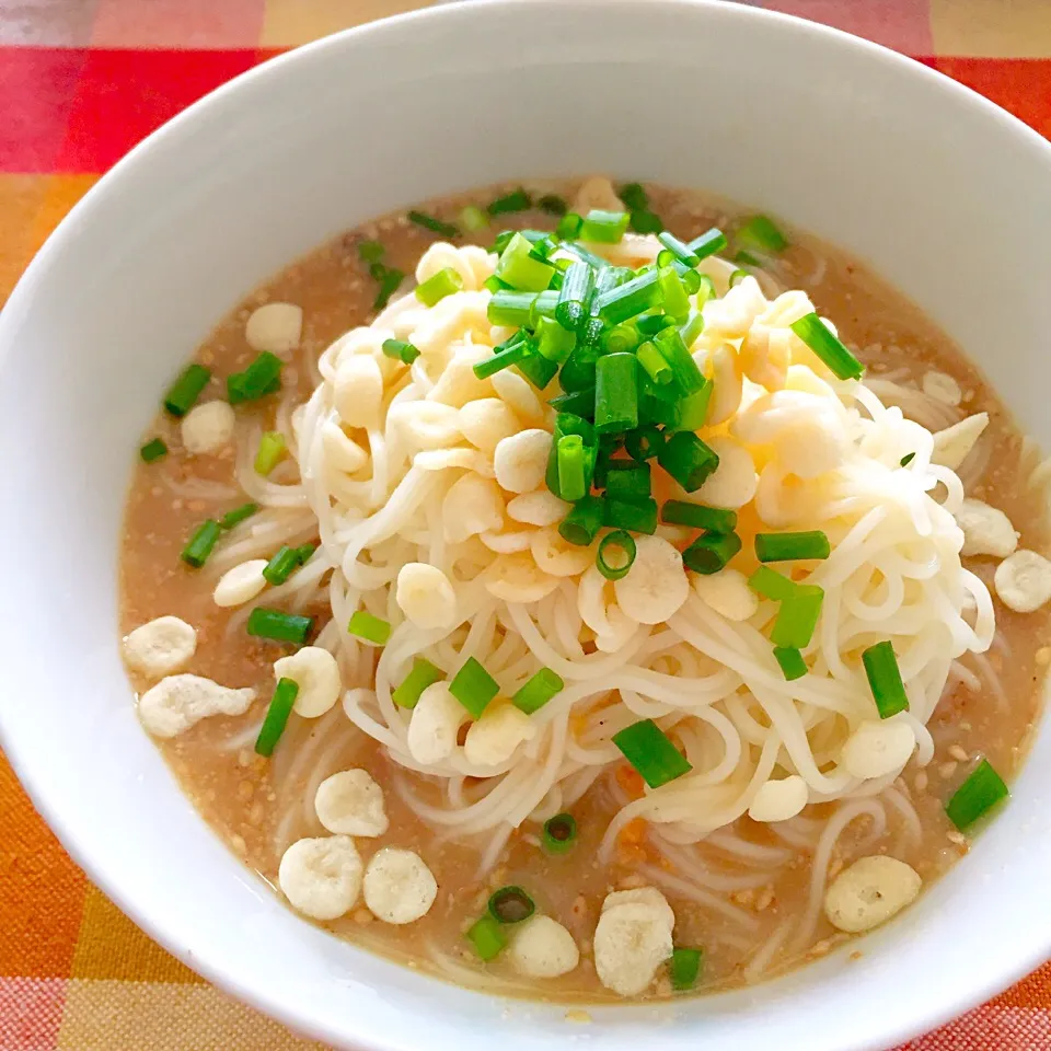 Snapdishの料理写真:冷や汁風ぶっかけそうめん|カウンター嬢さん