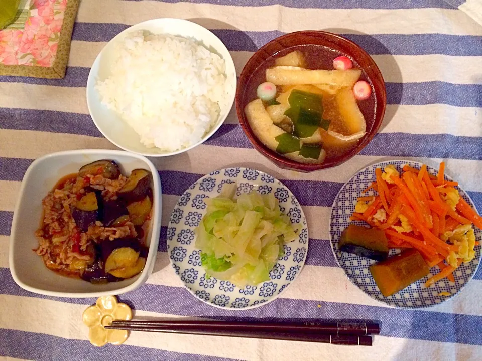 7月19日の夕食✴︎麻婆茄子メインの軽めごはん|mikomikoさん