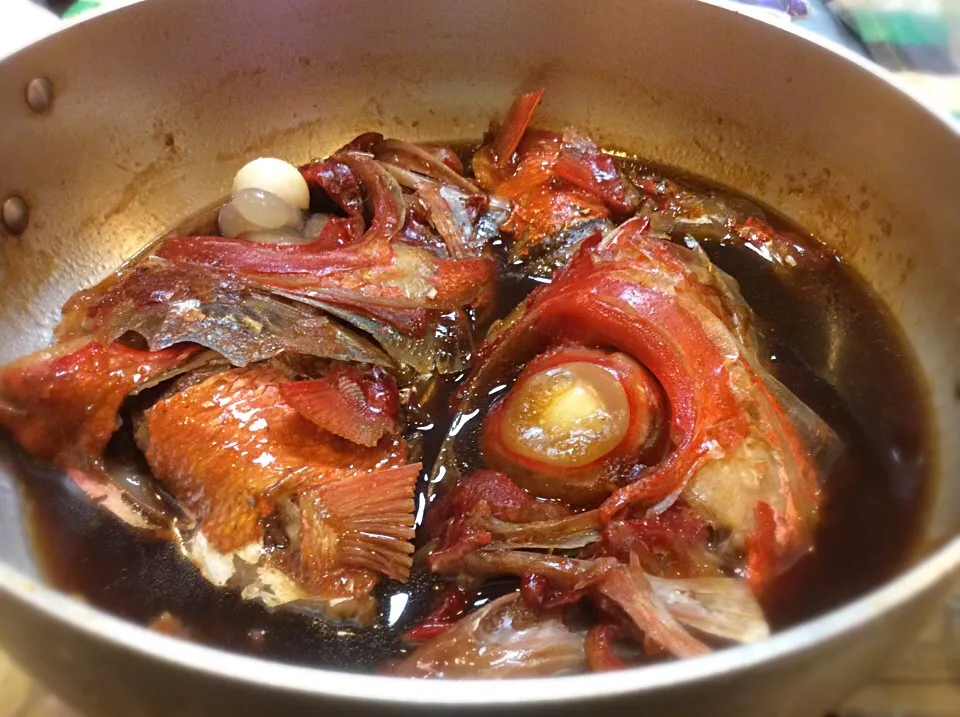 鍋にまま失礼します(^^;;「金目鯛の煮付け🐟」😋|アライさんさん