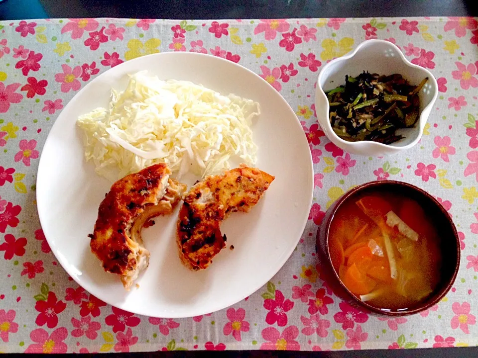 ベジ料理♡車麩の椎茸味噌挟み焼きのご飯|みよさん