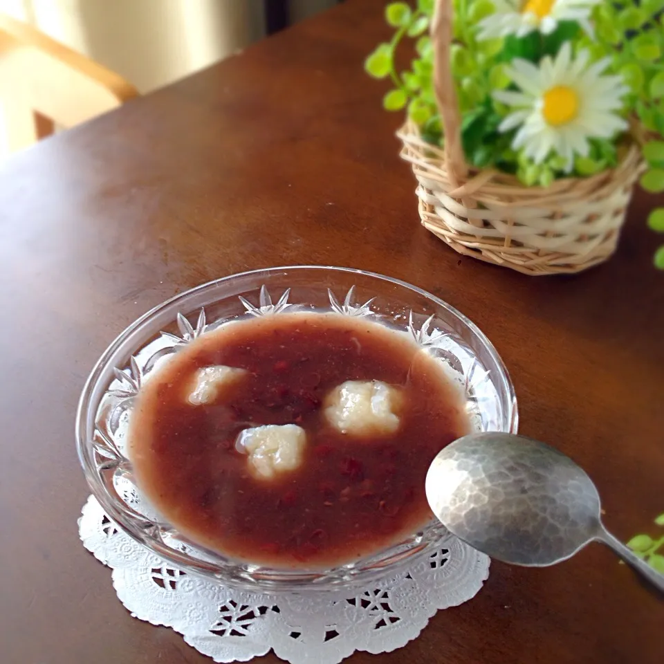 甘酒餅の冷やしぜんざい|なほさん