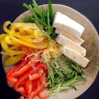 Snapdishの料理写真:Cold Konnyaku Noodle Salad
(with peanuts)|Food Tripさん