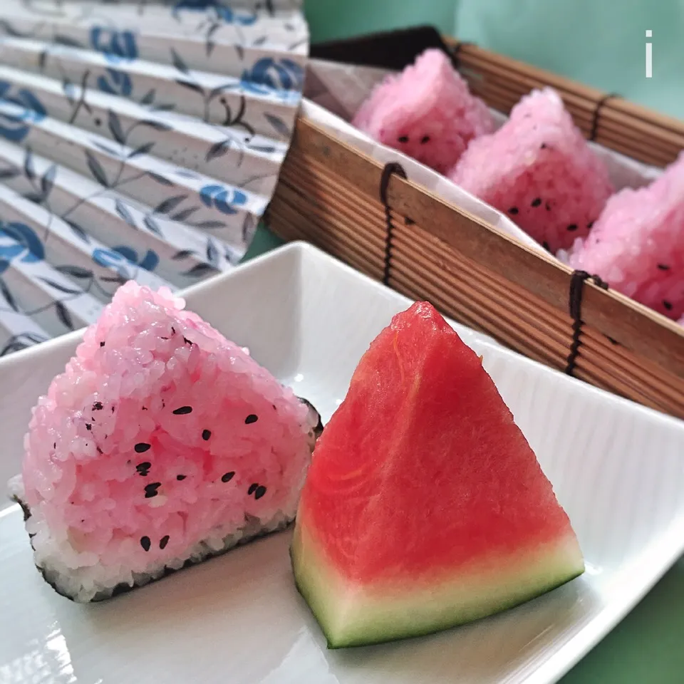 飾り巻き寿司 スイカ 🍉【Watermelon sushi roll】|izoomさん