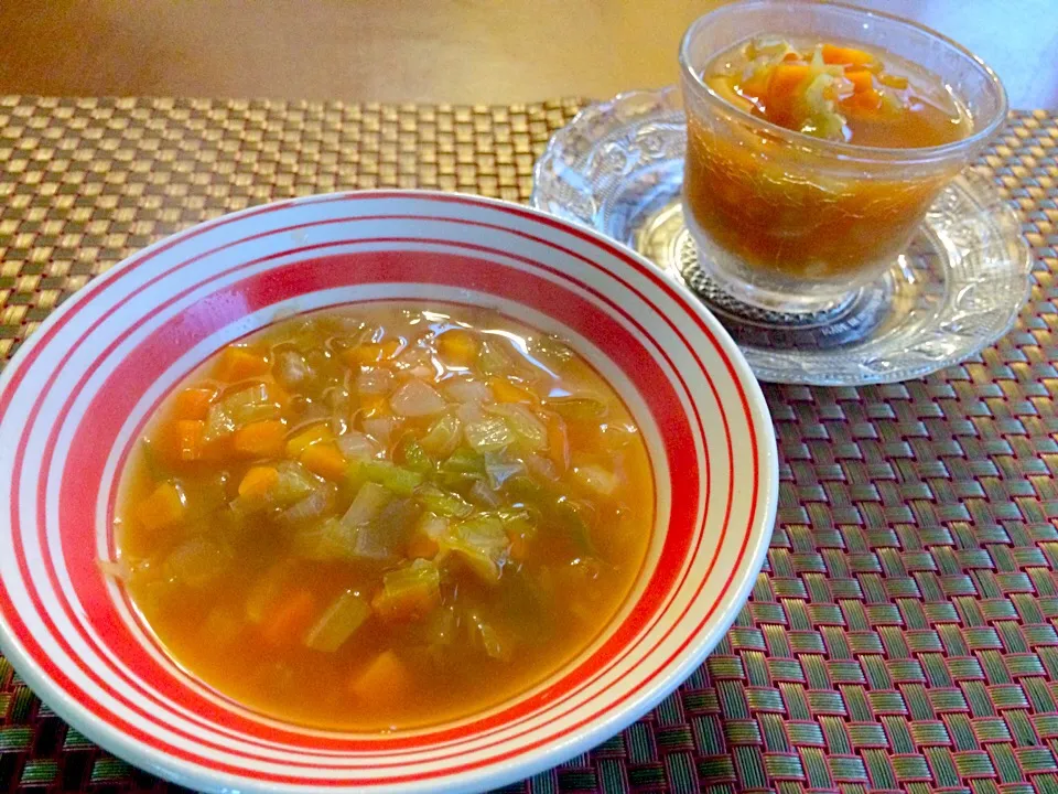 Minestrone🍅Cold or Hot?!冷製と温製どちらにします?ﾐﾈｽﾄﾛｰﾈ|🌈Ami🍻さん