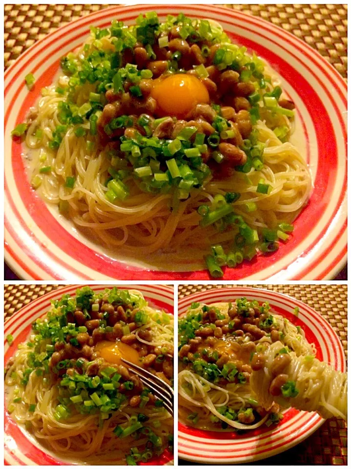 Natto carbonara🍳納豆ｶﾙﾎﾞﾅｰﾗ|🌈Ami🍻さん