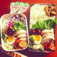 Snapdishの料理写真:旦那さんと長女弁当♫|hiroe☻さん