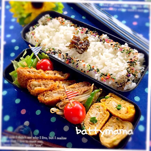 ビーフメンチカツ弁当～♡ #battymamaの節約しても美味しいお弁当|ばってぃーまま＠♪さん