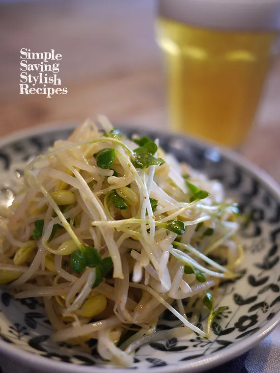 節約食材もやしをヘルシーで美味しいナムルに大変身！レンチンで簡単にできる！もやしのナムルの作り方 : 簡単！節約！おしゃレシピ 〜SHIMAのオウチカフェ〜 #SHIMAのオウチカフェ|SHIMAさん