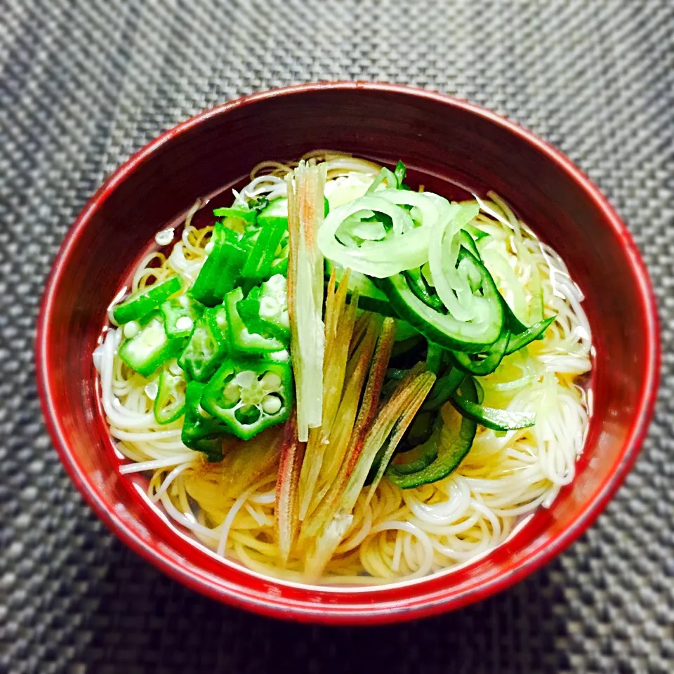 梅風味にゅう麺|葉っぱのおさらyokomamaさん