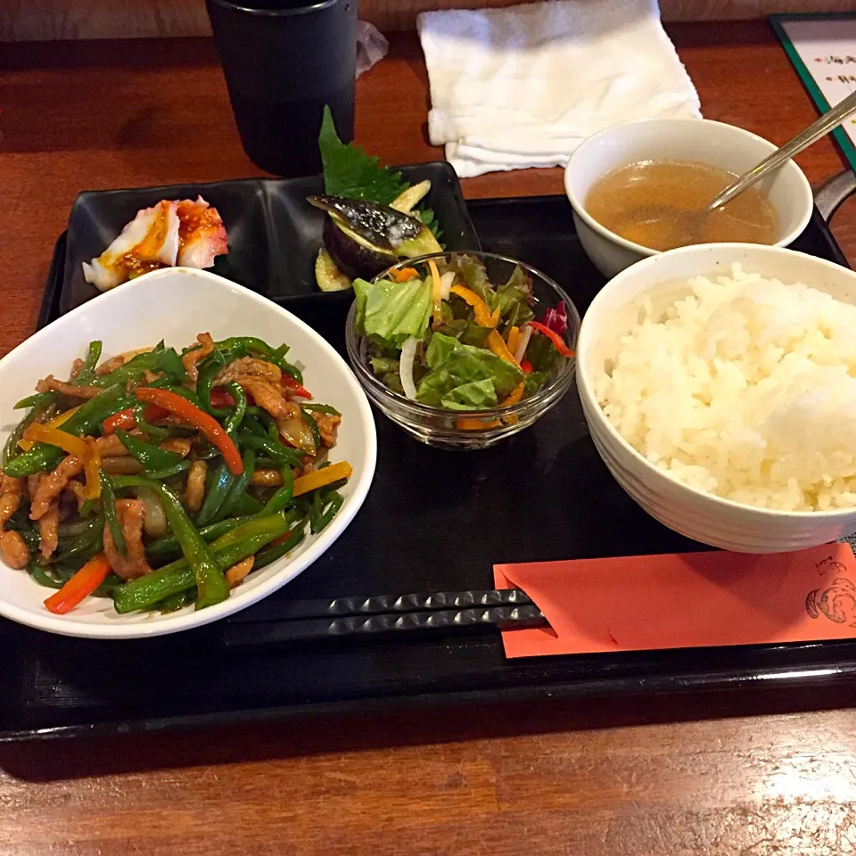 豚肉とピーマンの醤油炒め(^O^)／|すかラインさん