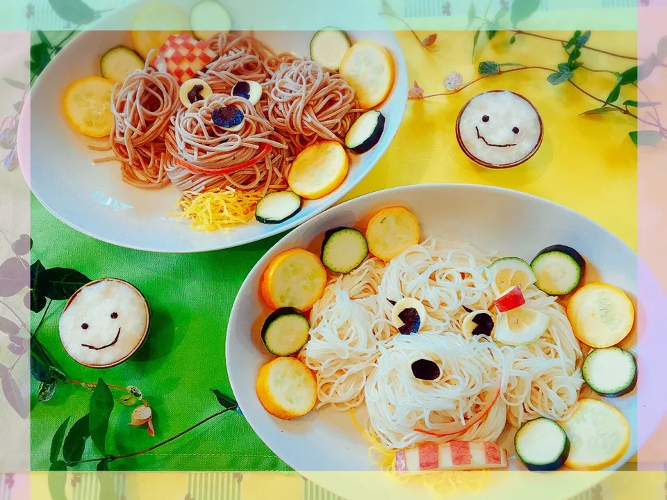 お引っ越し ワンコ蕎麦&ワンコ素麺 0723🐶  とろろ☺︎☺︎|chiaki3（平川ちあき）さん