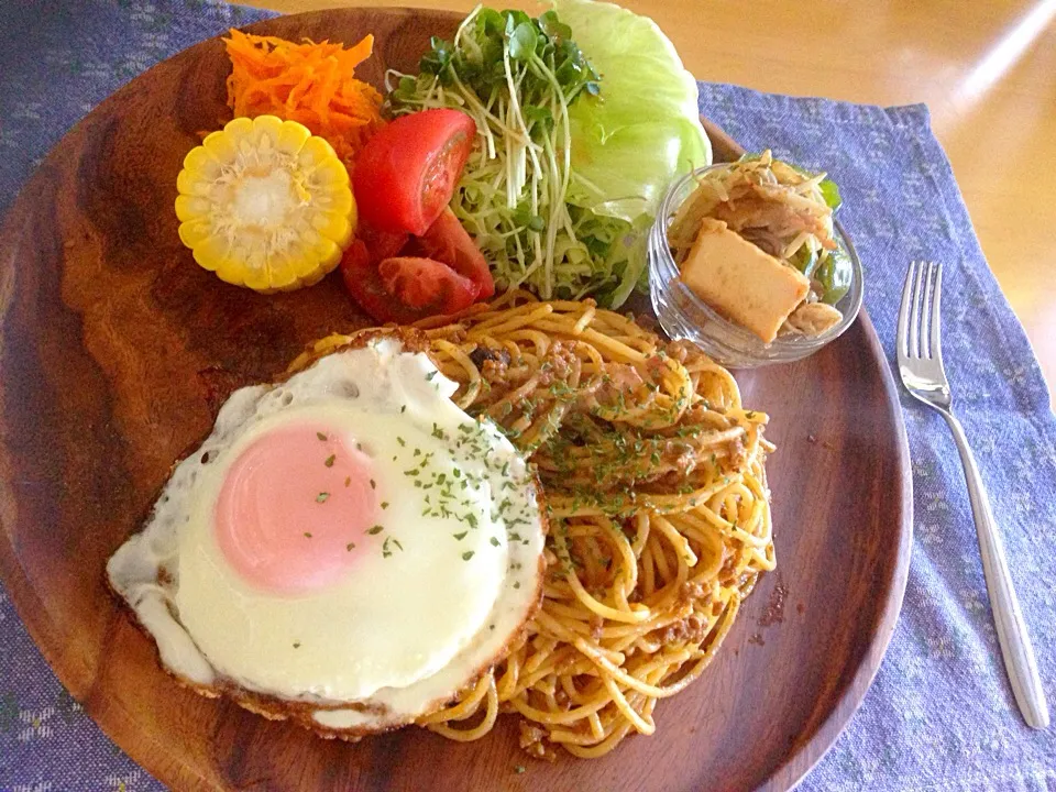 高2息子ランチ
豆ときのこのキーマカレー
焼きパスタ*\(^o^)/*|愛ママさん