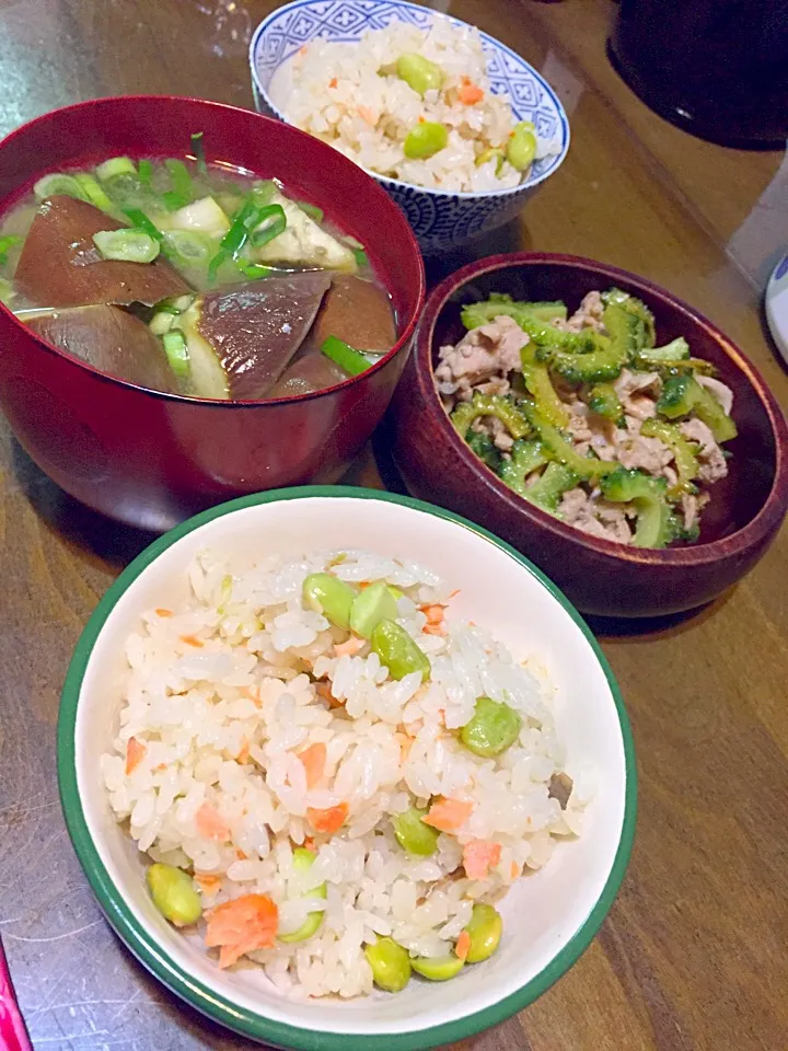 鮭と枝豆の炊き込みご飯|mayuさん