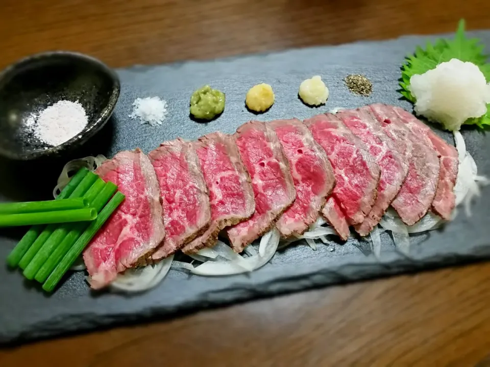 牛モモ肉のたたき|榎津礼子さん