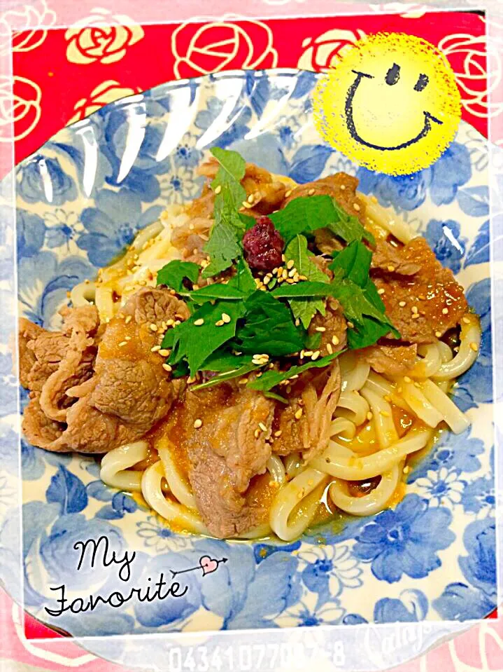 肉梅しそうどん😆|mii’s⭐️お家ご飯さん