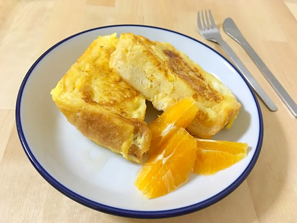 オレンジ風味🍊フレンチトースト|たにもこさん