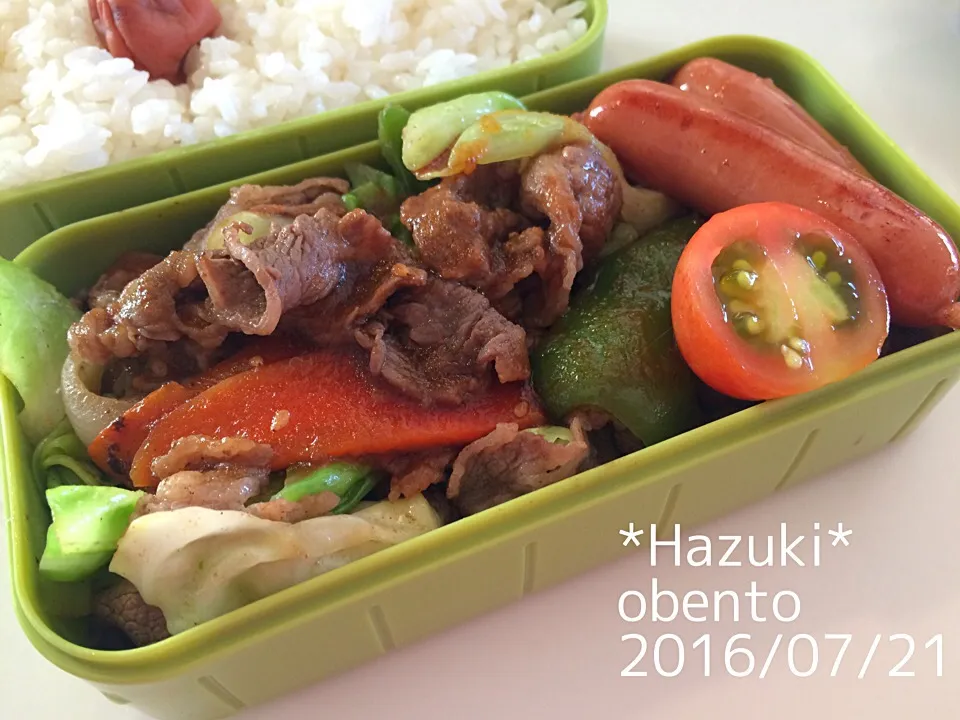 Snapdishの料理写真:7月21日(木) 高校生息子②🍱＆旦那🍱＆自分🍱|Hazukiさん