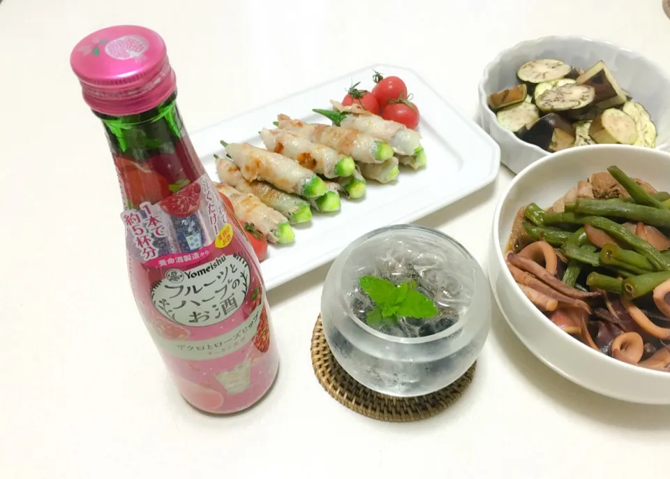 Snapdishの料理写真:フルーツハーブのお酒と肴|みっちぃさん