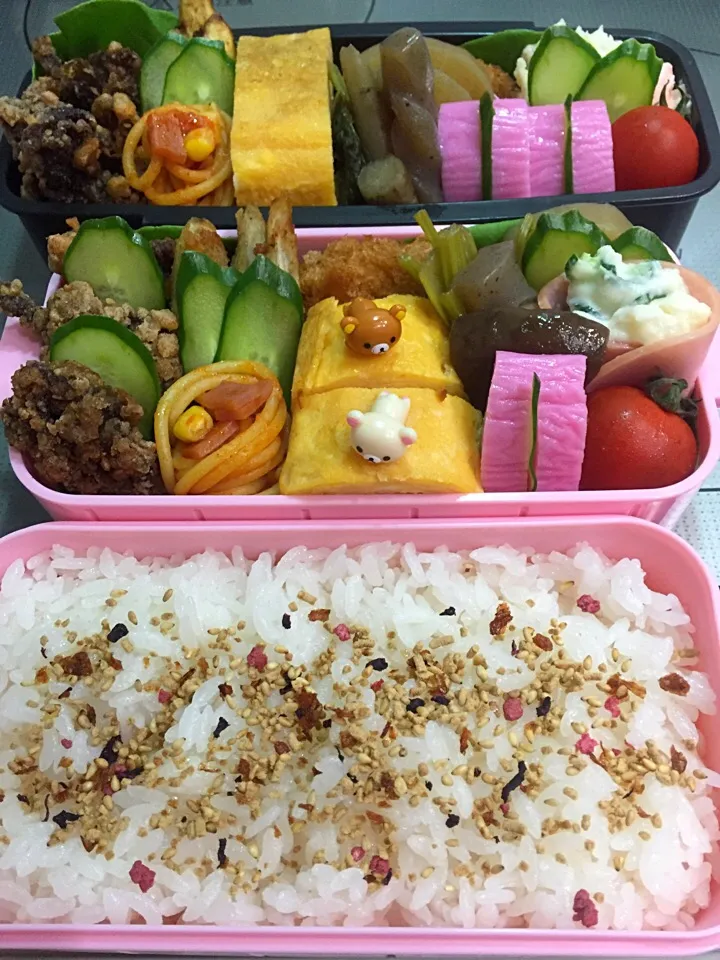 牛肉の竜田揚げ入りのお弁当|しずママさん