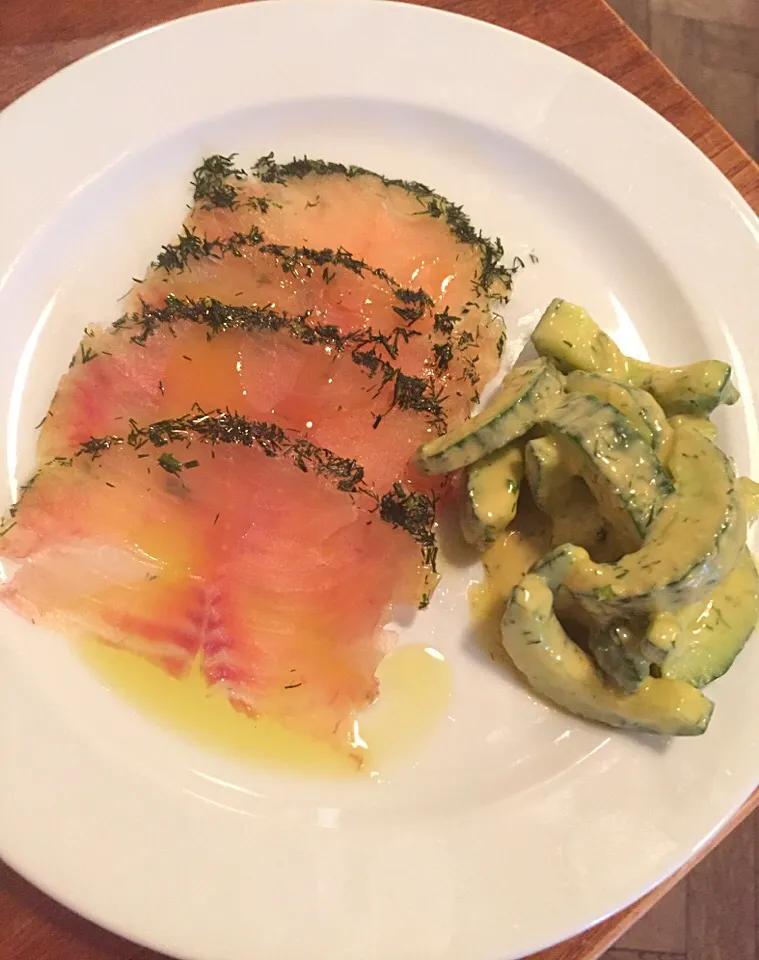 Snapdishの料理写真:Sea Trout with Cucumber #StJohn London|Scarlet Chuaさん