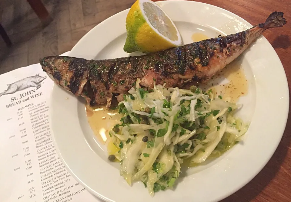 Grilled Mackerel & Chicory. #Stjohn London|Scarlet Chuaさん