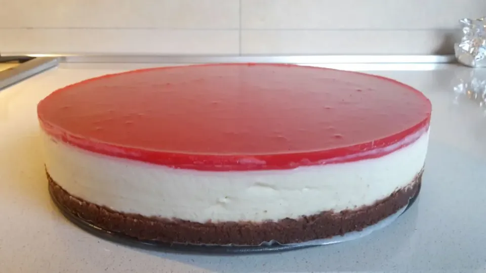 Cheesecake yogurt alla vaniglia mascarpone panna coulisse di lamponi|Mora Maurizioさん