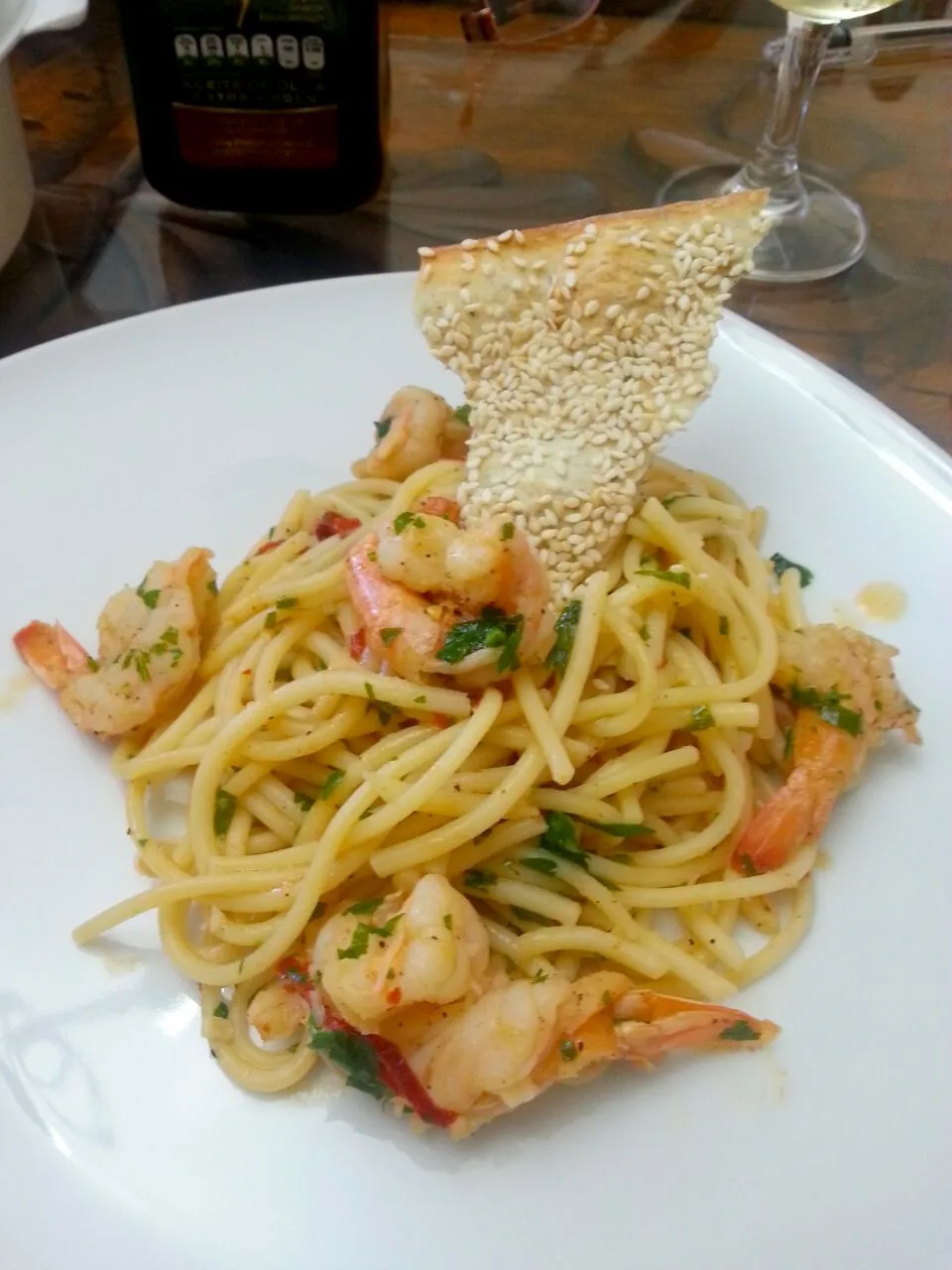 spaghetti con camarones|Alejandra Romanさん