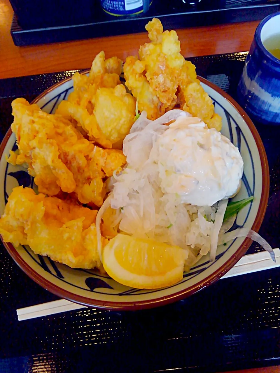 丸亀製麺のタル鶏天ぶっかけ並|うたかた。さん