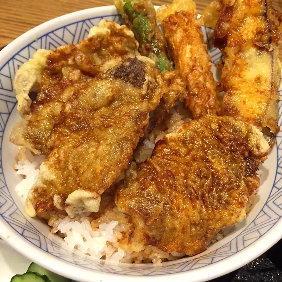 牛たん天丼 @ヒカリ屋
「ヒカリ屋名物」らしいが、牛たんはやはり炭焼きが一番と再確認しました（泣）|masaumeさん