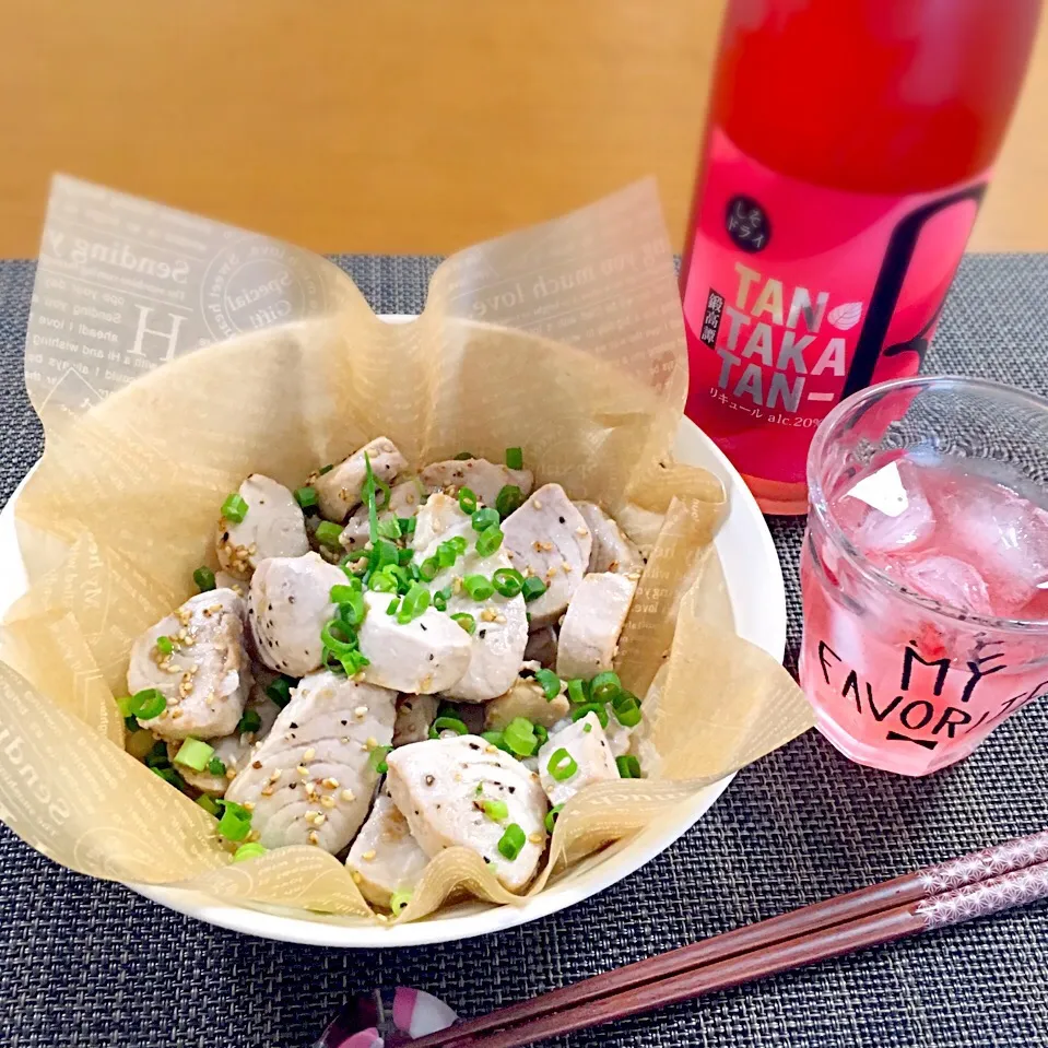 鮪の頭肉のねぎ塩焼き🐟|むぎママさん