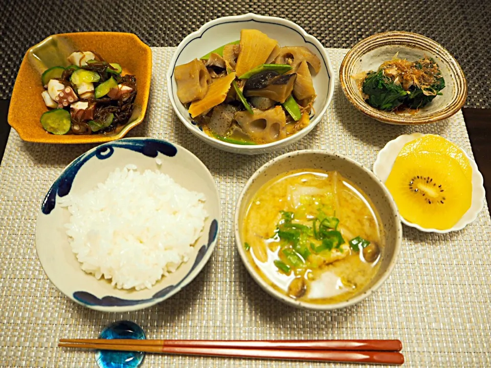 もずくとタコの酢の物|はらしおりさん