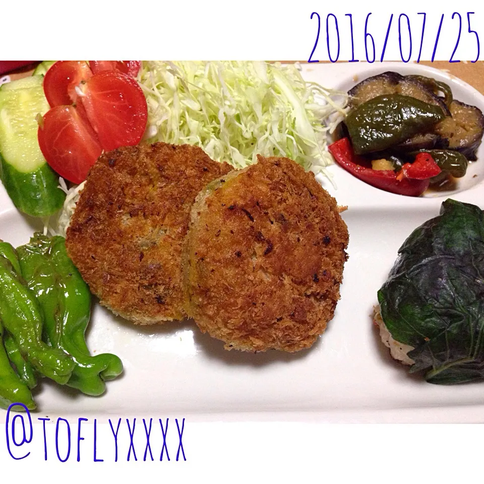 2016/07/25 晩御飯。|くろずきんさん