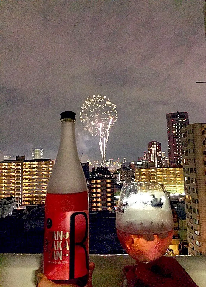 鍛高譚R届きました♪今夜は大阪天神祭だったので、炭酸で割って自宅バルコニーから贅沢な花火観賞になりました💕|masachamさん