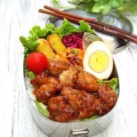 鶏の甘酢照り焼きのっけ弁当【パパ弁】