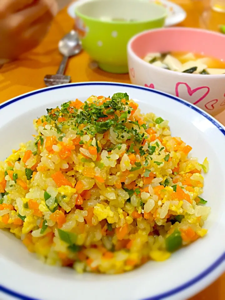 チャーハン  豆腐とわかめのお味噌汁|ch＊K*∀o(^^*)♪さん