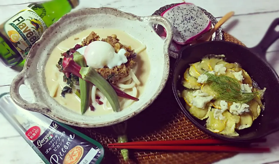 今晩のあて🍺冷やしカレーうどん？|キム姉さん