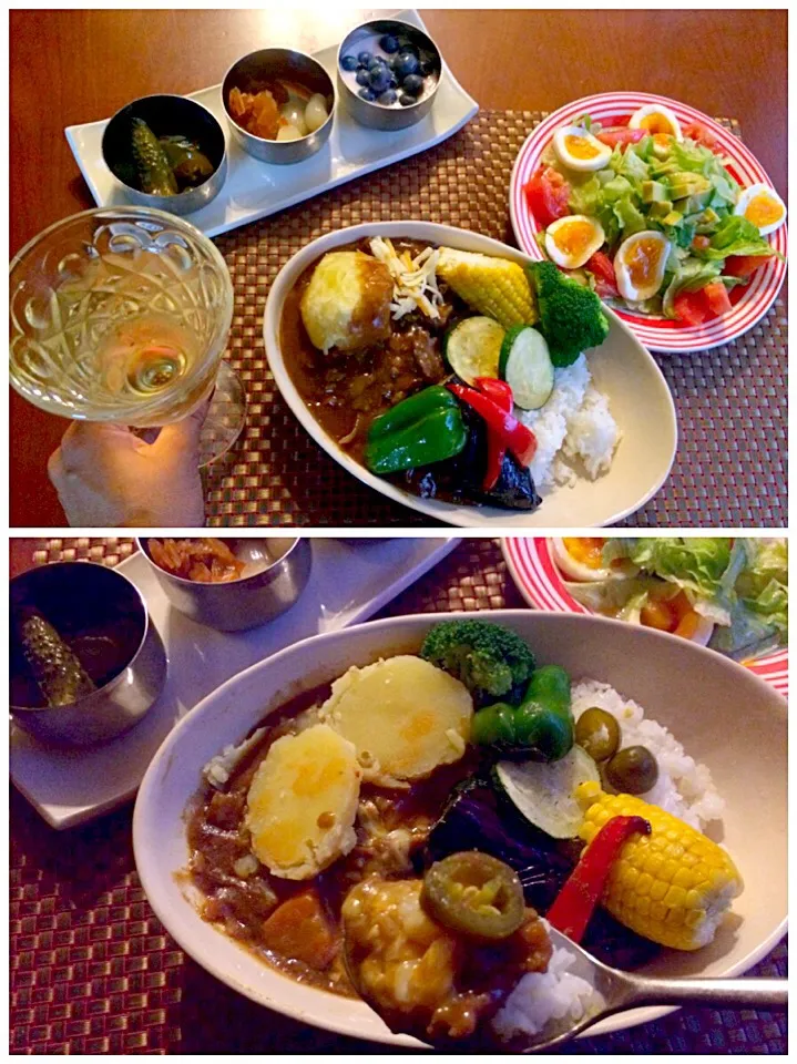 Beef sinew curry w/ summer vegetable🍛ごろx2お肉&とろx2牛筋のﾋﾞｰﾌｶﾚｰ夏野菜添え|🌈Ami🍻さん