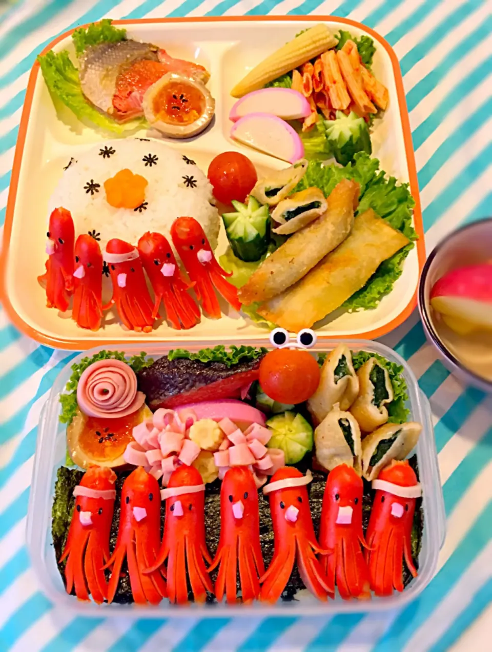 Snapdishの料理写真:夏休み〜学童弁当&置きランチ６日目🍉
たこタコ蛸たこ🐙タコづくし〜😁❗️|なかじー。さん