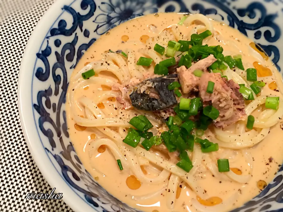 豆乳カレー冷やしうどん|mashaさん