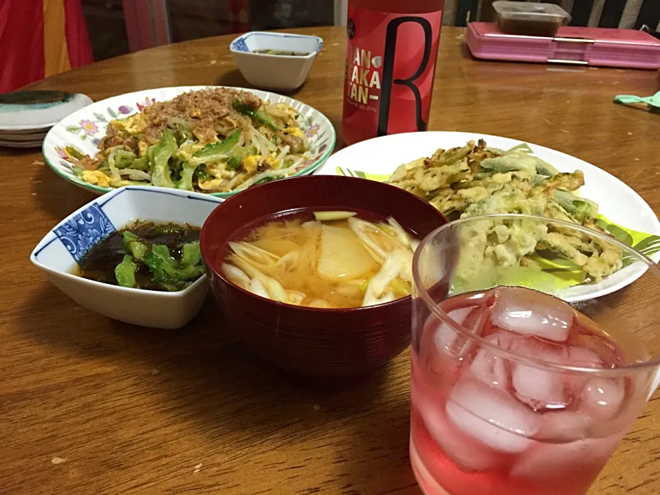 鍛高譚R と 苦瓜定食|さんだーさん