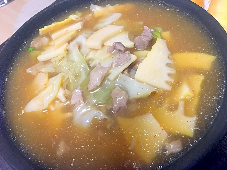 Snapdishの料理写真:筍たっぷり広東麺|ゆりえさん