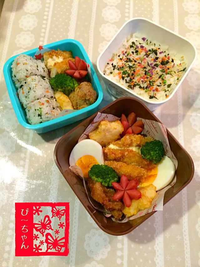 長女☆高校生弁当😊夏季課外６日目と次女☆中学生弁当😊移動飯！！|☆ぴ〜ちゃん☆さん