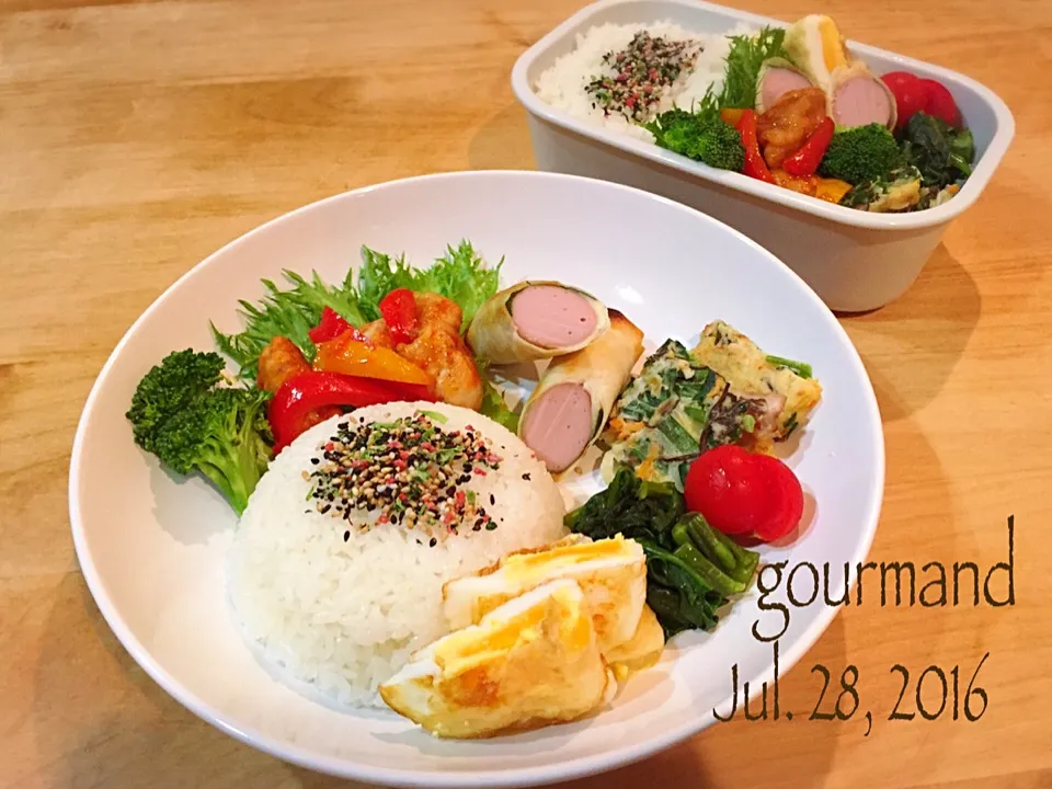 Snapdishの料理写真:2016.7.28 息子達夏休みランチ♪|プーティさん