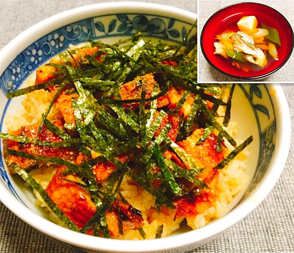 ふっくら鰻丼&舞茸の肝吸い風🎵|swanさん