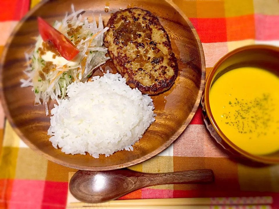 びっくりドンキー風プレートで晩ご飯〜♡(°´ ˘ `°)/|ともよさん