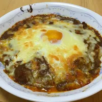 焼きキーマカレー|にゃごさん