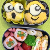 Snapdishの料理写真:キャラ弁❤️ミニオンズ！|Manaさん