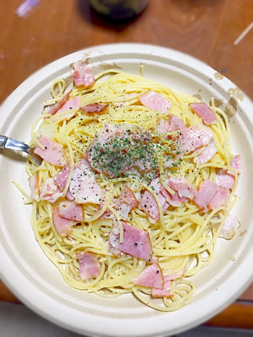 にんにくベーコンのクリームパスタ|ゆずっこさん