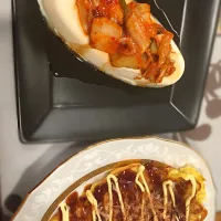 Snapdishの料理写真:お好み焼き、冷奴|ragu_guguguさん