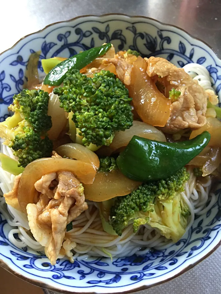 野菜たっぷりカレーそうめん|馋猫さん